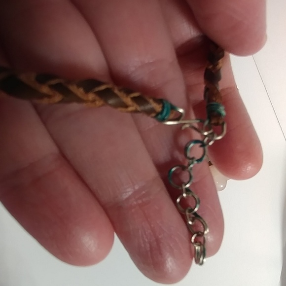 Unique Stone, Clay & Silver Arts & Crafts Necklace - Picture 5 of 7